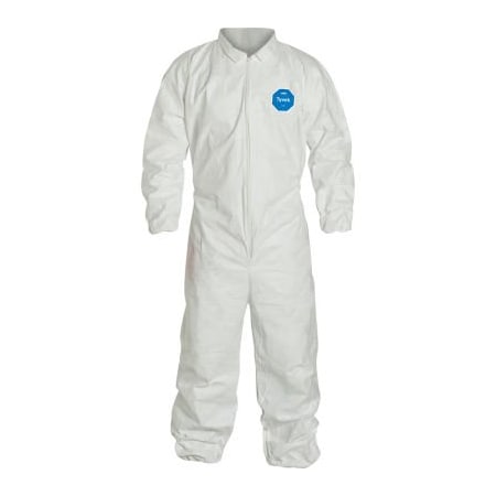 Dupont Disposable Coveralls, Coverall (all), 4X, Serged Seam, White TY125SWH4X002500